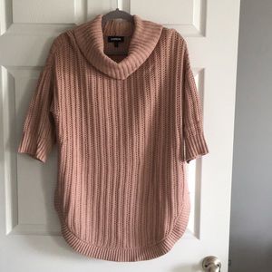 Express Circle Hem Cowl Neck Sweater